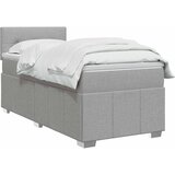  Boxspring krevet s madracem Svjetlosiva 90 x 200 cm Tkanina | shoptok.hr