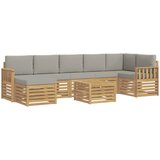 Set vanjskih sofa 7 pcs Bijela i svijetlosiva 59 x 59 x 37 cm | Eponuda.com
