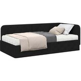 Kutni okvir kreveta Crna 100 x 200 cm tkanina | shoptok.hr