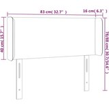  Uzglavlje s ušima crno 83x16x78/88 cm baršunasto | shoptok.hr