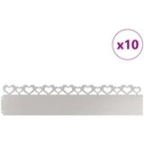 vidaXL Robniki za trato 10 pcs srebrna 103 x 0,05 x 22 cm | Shoptok.si