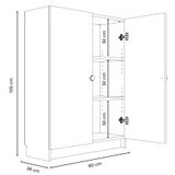 Hanah home Polica za knjige Bili 3 Shelf 2 Lid | Eponuda.com