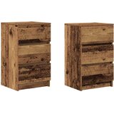  Noćni ormarići s 3 ladice 2 kom staro drvo 39x35x65 cm | Eponuda.com