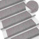 vidaXL Samolepilne preproge za stopnice sisal 30 kosov 65x21x4 srebrne | Shoptok.si