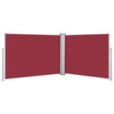 vidaXL Uvlačiva bočna tenda 100 x 1000 cm crvena | shoptok.hr