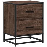 Maison Chic Nočna omarica - Nočna miza rjavi hrast 40x31x50 cm inženirski les, (21690146) | Shoptok.si