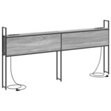  Headboard za shranjevanje z postajo za polnjenje Siva sonoma, (5000142430) | Shoptok.si