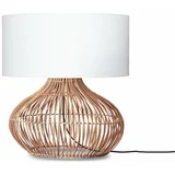 Good&Mojo Bela/naravna namizna svetilka s tekstilnim senčnikom (višina 60 cm) Kalahari –