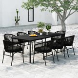  9-dijelni vrtni blagovaonski set crni | shoptok.hr