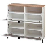 Voleo viseča omara za čevlje bela, hrast artisan | Shoptok.si
