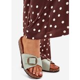 Boto Women's sandals with buckle on cork platform mint Zavira | Shoptok.si