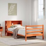 vidaXL Krevet s regalom za knjige bez madraca 75 x 190 cm masivno drvo | shoptok.hr