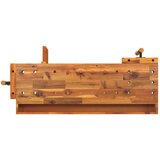  Radni stol s ladicom i škripcima 124x52x83 cm Masivno drvo akacije | shoptok.hr
