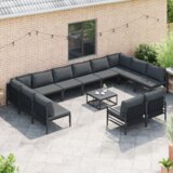 vidaXL Sjedeća garnitura za vrt 13 pcs Antracit Čelik | shoptok.hr