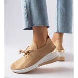 Gemre Beige Wedge Sneakers Alberica | Shoptok.si