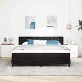  LED Box Spring Krevet s madracem Crna 180 x 200 cm Baršun | shoptok.hr