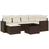 Maison Chic Seti vrtnega pohištva - Vrtna garnitura - Vrtni pohištvo set 7-delna z blazinami rjav poli ratan, (21803187) | Shoptok.si