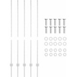  Stup za ogradu 5 pcs Srebrno 140 cm Čelik | shoptok.hr