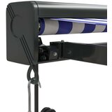  Tenda na uvlačenje plavo-bijela 4 x 3 m od tkanine i aluminija | shoptok.hr