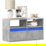 Maison Chic Stenska TV omarica - TV stojalo - Televizijska omarica z LED lučkami betonsko siva 80x31x45 cm, (21699479) | Shoptok.si