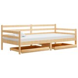  Dnevna postelja s predali 90x200 cm trdna borovina, (20647724) | Shoptok.si