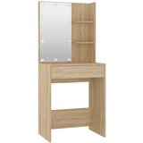  Set toaletnog stolića boja hrasta sonome LED konstruirano drvo Smeđa 60 x 40 x 140 cm | shoptok.hr