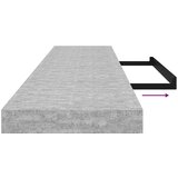  Plutajuća zidna polica siva boja betona 120 x 23,5 x 3,8 cm MDF | shoptok.hr