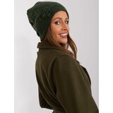 Fashion Hunters Dark green women's knitted beanie Cene