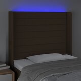 LED uzglavlje tamnosmeđe 93x16x118/128 cm od tkanine | shoptok.hr