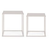 YES EVERYDAY Bež kovinske mizice v kompletu 2 ks 38x38 cm Alrik – | Shoptok.si