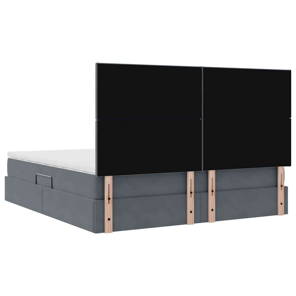  Krevet s madracem i skladištem Tamno siva 180 x 200 cm Baršun | shoptok.hr
