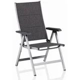 KETTLER BASIC PLUS PADDED naslanjač iz aluminija – srebrna / antracit