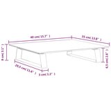  Stalak za monitor bijeli 40x35x8 cm kaljeno staklo i metal | shoptok.hr