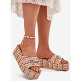 Boto Womens Wedge Sandals With Braiding And Decoration Multicolor Isolene | ePonuda.com
