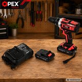  OPEX OPX28034 akumulatorska udarna bušilica/odvijač 21 V, 2 baterije + set alata u koferu | shoptok.hr