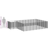  Kavez za pse srebrni 15,73 m² čelični | shoptok.hr