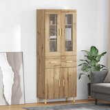 vidaXL Visok predalnik Umetni hrast 69,5 x 34 x 180 cm Konstruiran les | Shoptok.si