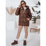 DStreet Kurtka zimowa damska SALVONA brązowa pikowana | Shoptok.si