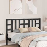  Uzglavlje za krevet crno 166 x 4 x 100 cm od masivne borovine | shoptok.hr
