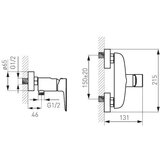 Ferro Armatura za tuš Adore Black/Chrome BDR7BLC, (20518524) | Shoptok.si
