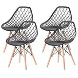  Set trpezarijskih plastičnih stolica Skandi crna 4/1 25-KS009SET | Eponuda.com