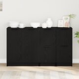  Kreveta 3 pcs Crni hrast Konstruirano drvo | shoptok.hr