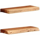  Zidne police 2 kom 40x20x3,5 cm od masivnog bagremovog drva | Eponuda.ba