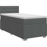  Boxspring krevet s madracem Tamnosiva 80 x 200 cm Tkanina 200 x 80 x 88 cm | Shoptok.si