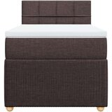 vidaXL Box spring postelja z vzmetnico temno rjav 90x190 cm blago, (21291864) | Shoptok.si