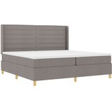  Krevet s opruga kutije Sivo-smeđa 200 x 200 cm tkanina | shoptok.hr