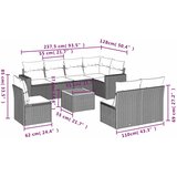  9-dijelni set vrtnih sofa s jastucima crni od poliratana | shoptok.hr