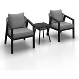 Bessagi Garden Set Za Balkon Bela, 3-Delno, Črna, Svetlo Siva | Shoptok.si
