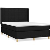 vidaXL Box spring posteljni z vzmetnico črn 140x190 cm blago | Shoptok.si