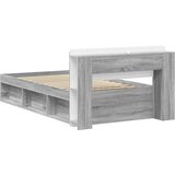  Okvir kreveta s pohranom s uzglavljem Siva Sonoma 75 x 190 cm | shoptok.hr